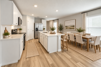 Bright Modern Farmhouse Kitchen and Dining Space Somerset Seabrook