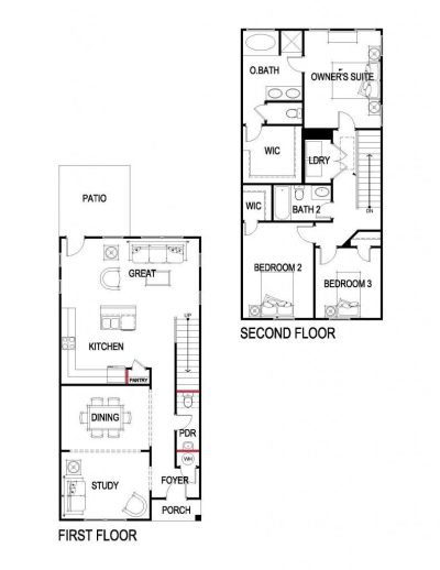 999 F Plan SR Eversly Plan at Saratoga Lake Rockhaven Homes SQFT 1750