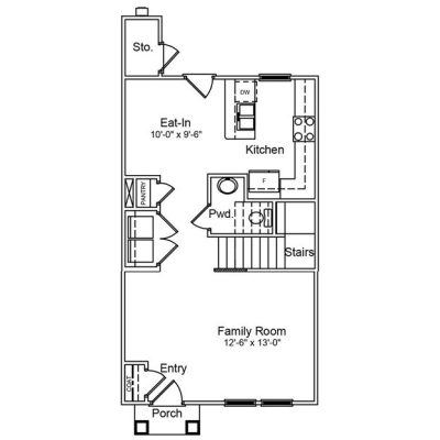 999 F Plan Canal Place 1st Floor Plan SQFT 1288
