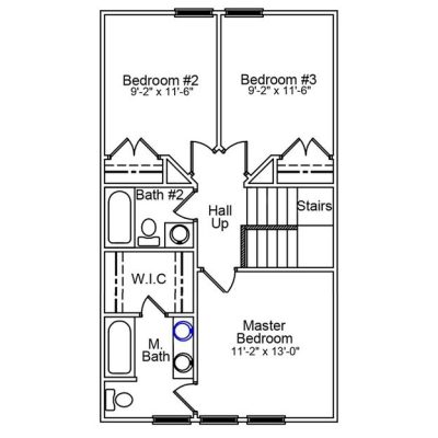999 F Plan Canal Place 2nd Floor Plan SQFT 1288