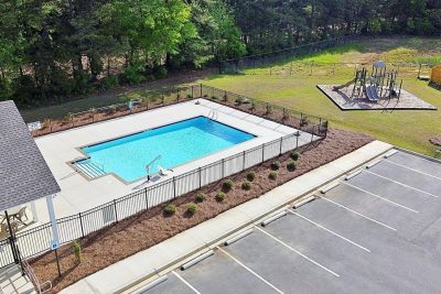 BE Livingston Place Pool Aerial