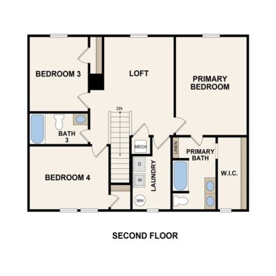 999 F Plan Crockett Reserve 2nd floor 01 SQFT 1811 Floor Plan 2nd