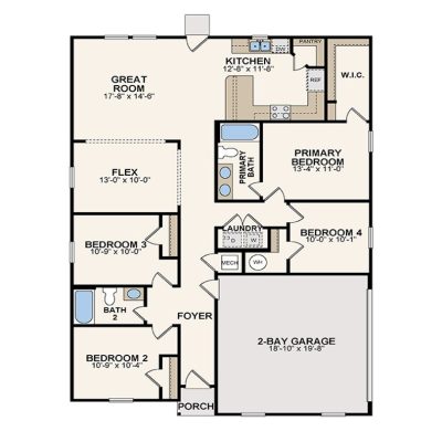 999 F Plan Crockett Reserve SQFT 1603 Floor Plan