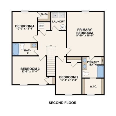 999 F Plan Crockett Reserve 2nd floor 01 SQFT 2009 Floor Plan 2nd