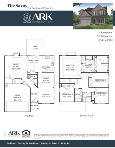 999 F Plan Savoy AHR SQFT 2191