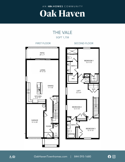 Leasing Packet Floorplan The Vale Oak Haven