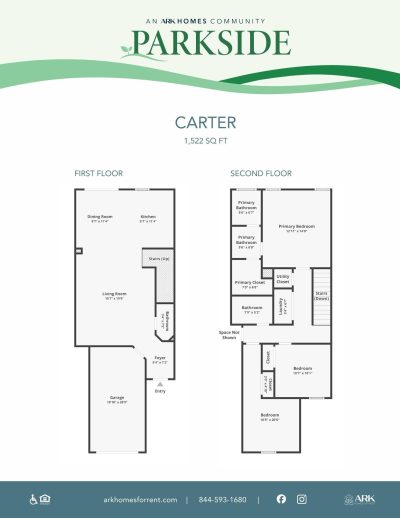 Parkside Carter Floorplan SQFT 1522