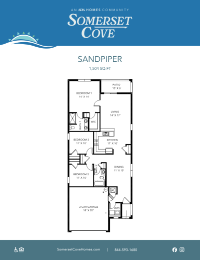 Floorplan Sandpiper SQFT 1504 Lease Up Packet Somerset Cove