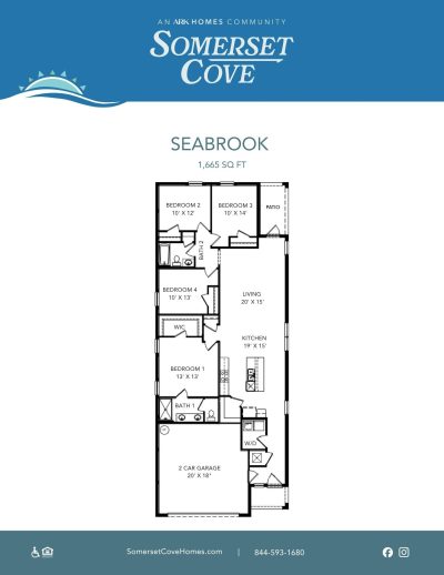 Somerset Cove Floorplan Seabrook SQFT 1665