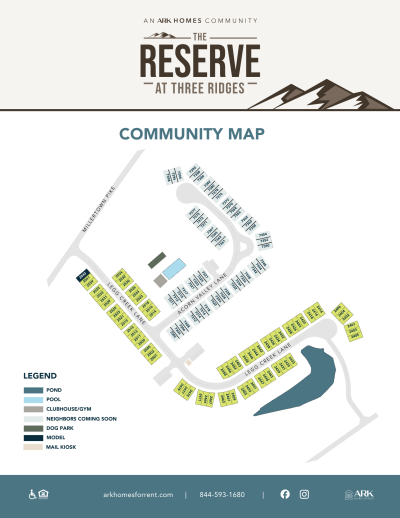 Community Site Map The Reserve at Three Ridges