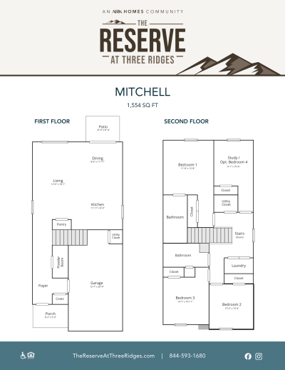 Mitchell Community Info Sheet Floorplan The Reserve at Three Ridges