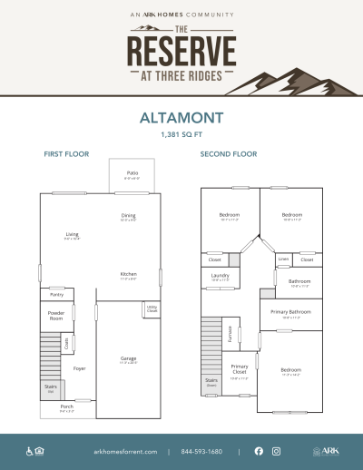Reserve 3 Ridges Floorplan Flyer Altamont