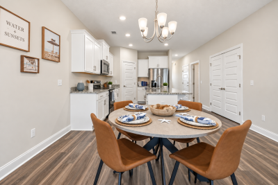 Coastal Open Plan Kitchen Dining Room Walker Pointpng