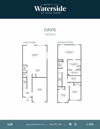 Waterside Community Floorplan SQFT 1525